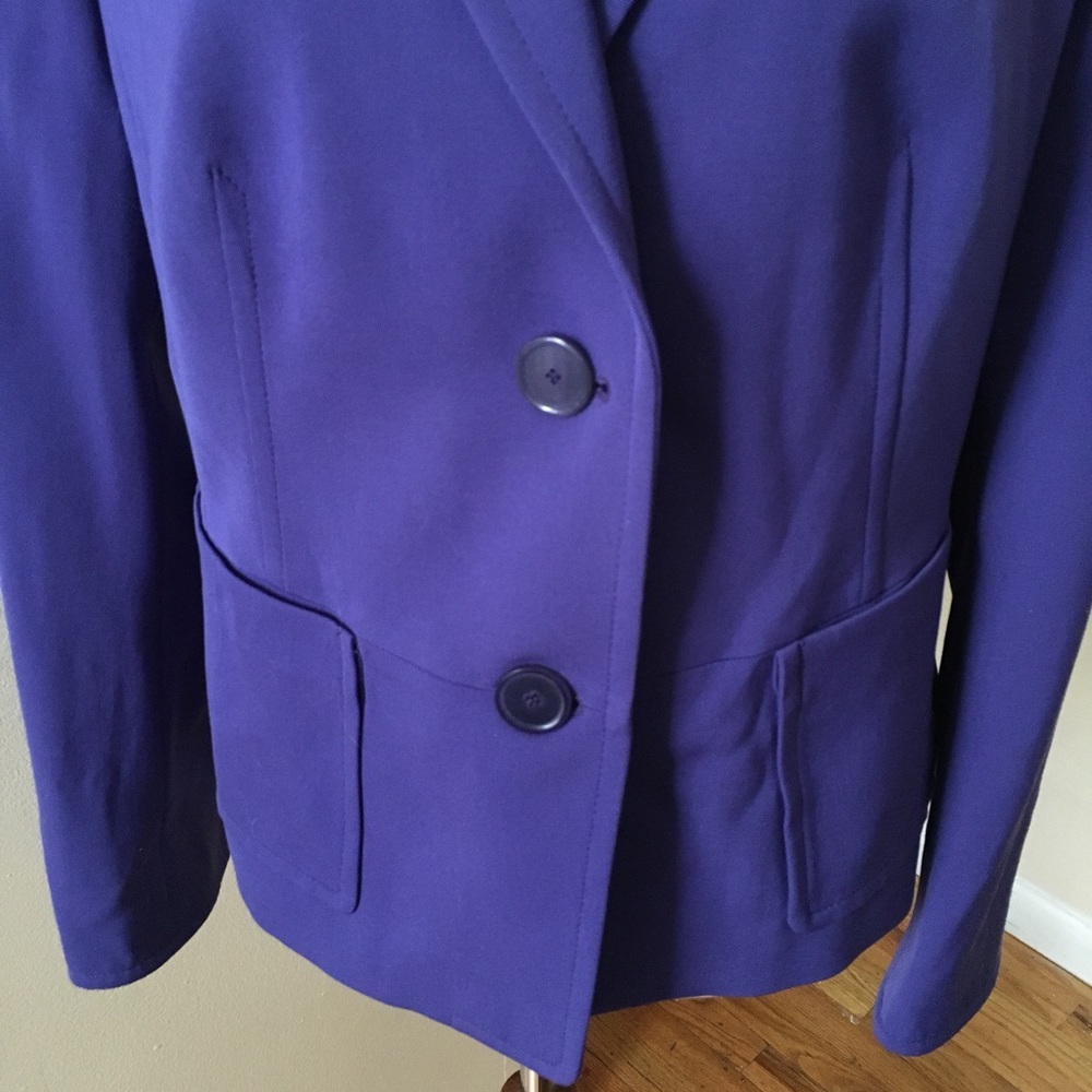 Akris Punto Notch Collar Jacket Blazer Violet 12 - Picture 4 of 8